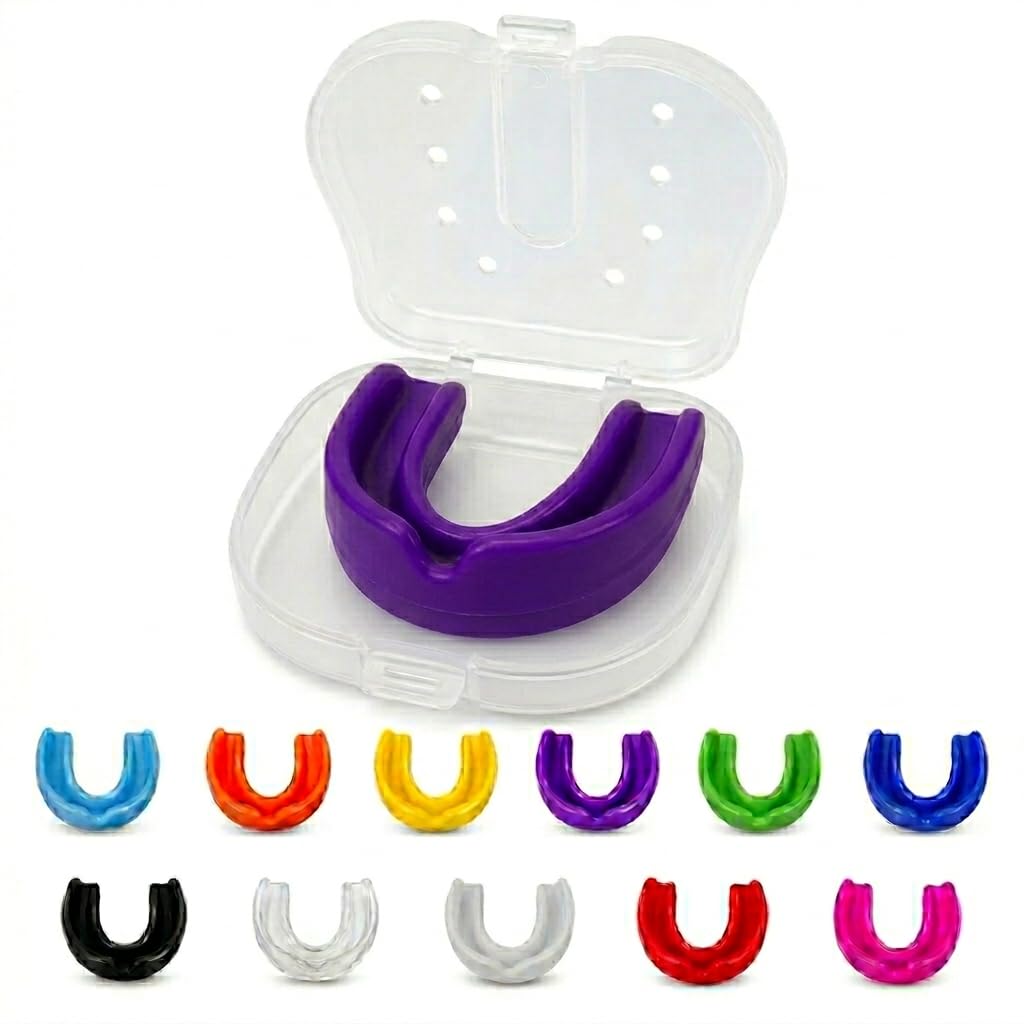 Mouthguard for Kids Mouth Guard Sports Gum Shield mouldable Professional Boxing Jaw Protection Slim Case Rugby Martial Arts Judo Karate MMA Muay Thai Hockey Football Sport Mouthguards Years Junior