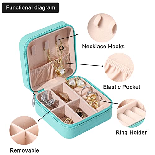 SIMIEEK Personalized Travel Jewelry Box Case for Women with Name Photo Picture Logo Custom Leather Jewelry Box for Teen Girls Gift