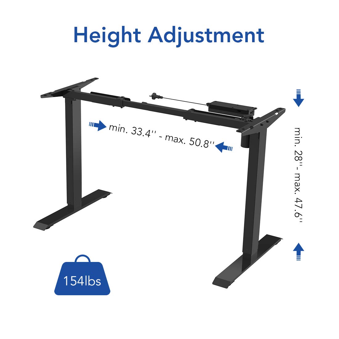 Flexispot EN1B DIY Adjustable Desk Frame Electric Sit Stand Desk Base