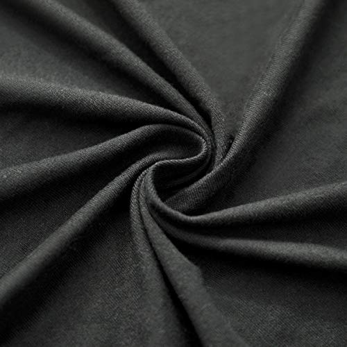 COSMOPLUS Fitted Sheet Full Fitted Sheet Only(No Flat Sheet or Pillow Shams),4 Way Stretch Micro-Knit,Snug Fit,Wrinkle Free,for Standard Mattress and Air Bed Mattress from 8” Up to 14”,Black