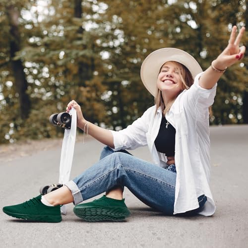 Image of WCIDFY Womens Running Tennis Shoes Lightweight Slip On Walking Sneakers | Comfy, Lace-Up, Easy to put on, Keep Feet Cool, Slip resistant, Daily errands, Workout, Jogging, Casual, Athletic
