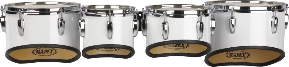 Mapex Qualifier Marching Tenor Drum Quad - 8/10/12/13-inch - Gloss White
