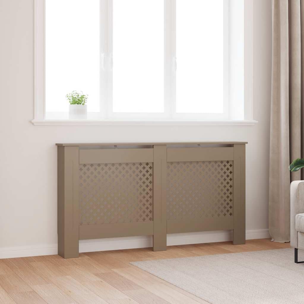 Heizkörperverkleidung aus MDF 152 x 19 x 81,5 cm mit Latten Design, Waben Kreuzmuster, Abdeckung für Heizkörper Zubehör als Dekoration für Wohnzimmer und Bad
