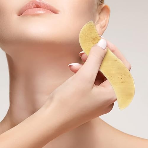 Miniatura 5 de Herramienta de masaje Guasha, herramienta facial de cuerno de buey natural, herramienta de masaje de raspado de guasha, tabla de guasha tradicional