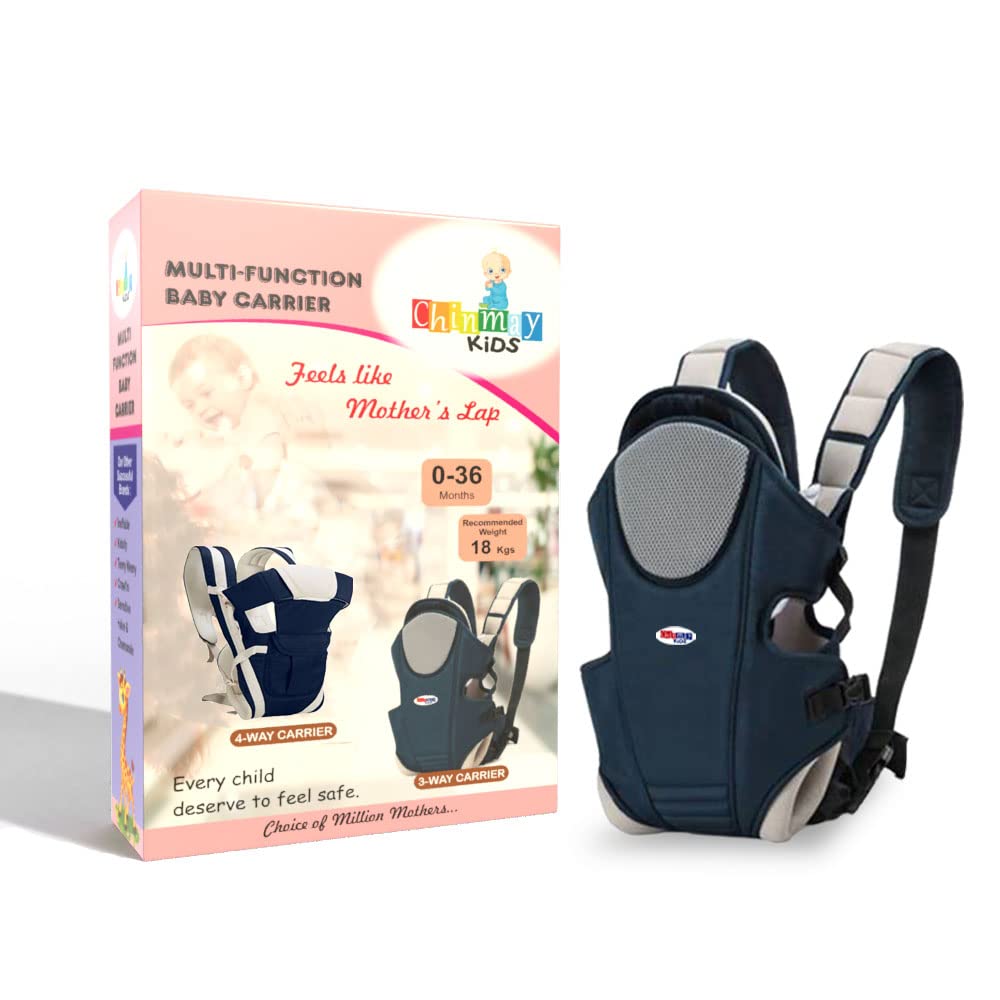 Chinmay Kids Baby Carrier Bag in 3-in-1 Ergonomic Adjustable Sling Kangaroo Design with Carrying Basket for Front & Back Use for Infant Child and Mother Travel - 0 to 2 Year-image-46