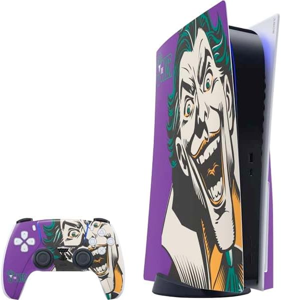 Skinit Decal Gaming Skin Compatible with PS5 Bundle - Officially Licensed DC Comics The Joker Killing Joke Variant Cover Art by Brian Bolland Design