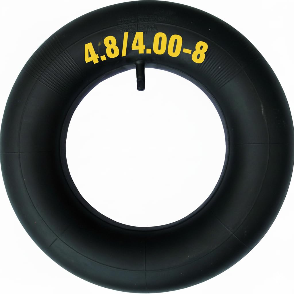Heavy Duty 4.80/4.00-8 Inner Tube with TR13 Straight Valve for Wheelbarrow, Garden Trolley & Sack Barrow Tyres - Butyl Rubber, 16" Size, 8" Rim