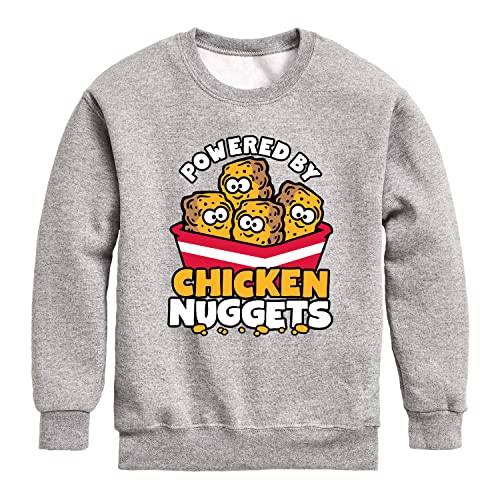 Instant Message - Powered By Chicken Nuggets - Toddler And Youth Crewneck Fleece Sweatshirt