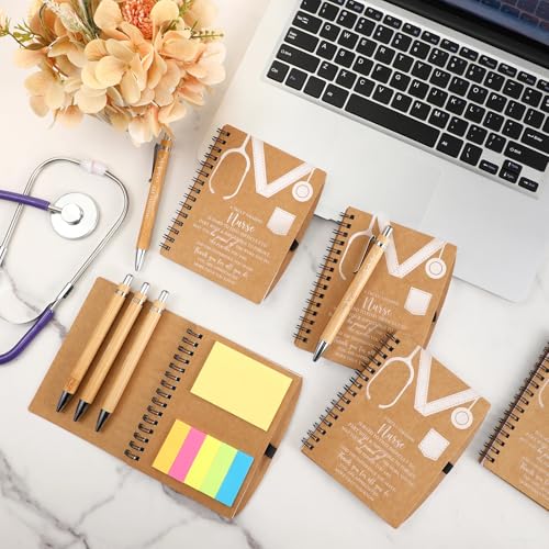 Carnet à spirale kraft Jetec pour ne plus perdre vos notes et stylos