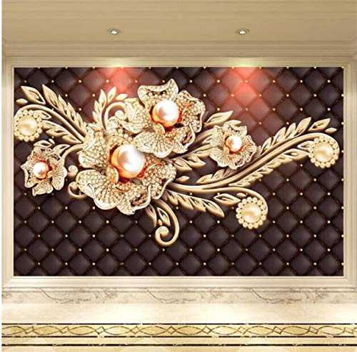 Tapeta Kolorowe Kwiaty Ściana 3D Fototapety Fototapety 3D Tapety Niestandardowy Gigantyczny Plakat Ścienny 3D Do Salonu lub Sypialni 250 cm × 175 cm (szer. x wys.)