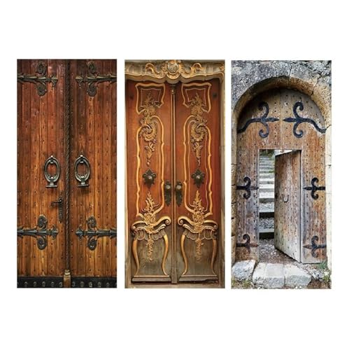 Sticker porte vintage pour cuisine et salon | Rénovation trompe-l'œil 3D