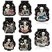 Wxiben Gothic Skeleton Bookmark Magnetic - 8 Pcs Skeleton Reading Bookmarks Magnetic Flower Skull Book Lover Book Marks Page Magnets Marker Clip Gifts for Women Men Students Teacher Reader Bookish