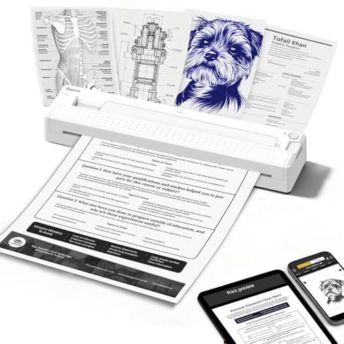 Bagana Inkless Portable Printer, Wireless Thermal Small Bluetooth...
