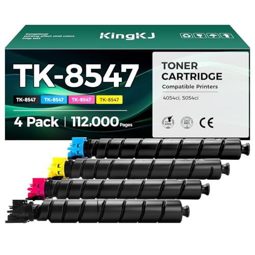 Image of TK8547 TK-8547 Toner Cartridge 4-Pack High Yield Replacement for Kyocera TK-8547K TK-8547C TK-8547M TK-8547Y Compatible with Kyocera TASKalfa 4054ci 5054ci Printers Copy Ink Black Cyan Magenta Yellow