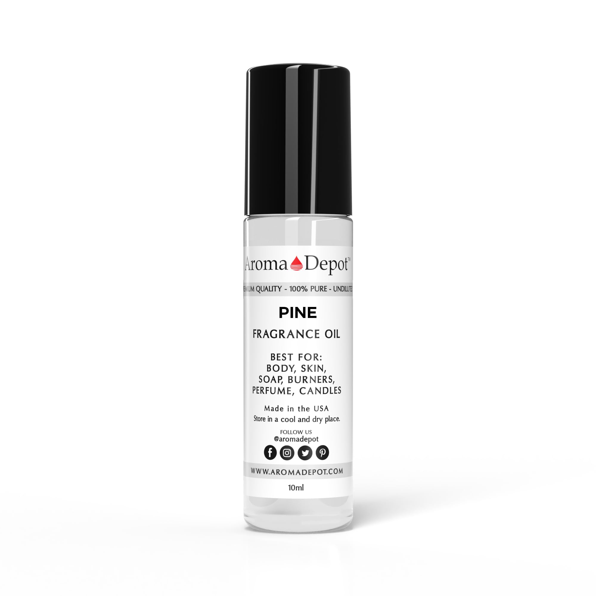 Aroma Depot 10ml Roll On Pine Perfume Oil for Making, Body Oil, Soap, Candle Making &amp; Incense. Our Version is a Premium Quality Undiluted &amp; Alcohol Free