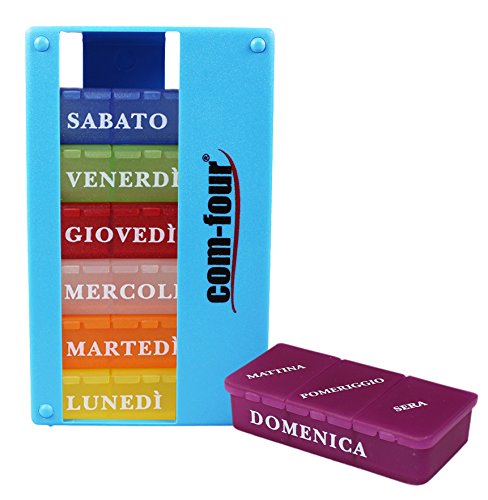 Portapillole Settimanale 7 Giorni - Distributore Farmaci Con 3 Scomparti (Mattina, Pranzo, Sera) - 2 Pezzi, Bianco - Foto 9