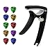 Guitar Capo , Famecame Black Guitar Capo with 10 Guitar Picks for Acoustic Guitar , Electric Guitar , Ukulele