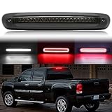 AUYICH LED Third Brake Light Compatible with Silverado Sierra 2007-2013 1500 2500 3500 1500HD 2500HD 3500HD 3rd Brake Light, Rear Center High Mount Stop Light, Strobe Roof Cargo Lamp, Smoked Lens