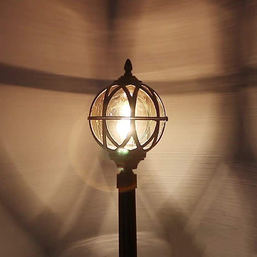 KOZWAYEuropean Street High Pole Post Light Pillar Lantern Park Scenic Area Landscape Lighting Aluminum Engineering Lamp Outdoor Waterproof IP54 Traditional E27 Backyard Pole Lighting