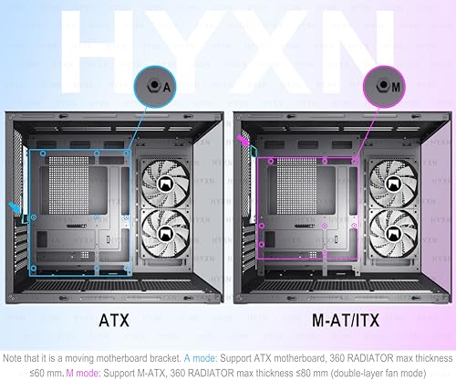 Boîtier PC ATX H3 Noir à double chambre avec 3 ventilateurs ARGB - 7