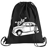 peugeot 504 oldtimer kaufen 100% BAUMWOLLE: T-Shirt People Oldtimer Ente 2CV Yountimer Sportbeutel – bedruckter Beutel – eine schöne Sport-Tasche Beutel mit Kordeln