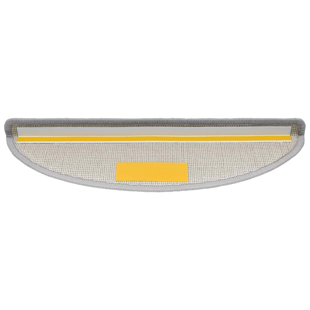 15 Tappetini Antiscivolo Per Scale - In PP Trapuntato Grigio, 56x17cm, Con Biadesivo - Foto 11