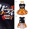CuteBone Thanksgiving Dog Fall Dresses Costume Velvet Holiday Small Dogs Clothes Onesie Pet Apparel Girl Puppy Skirt with Bow Hair Rope CVA52M-D #2