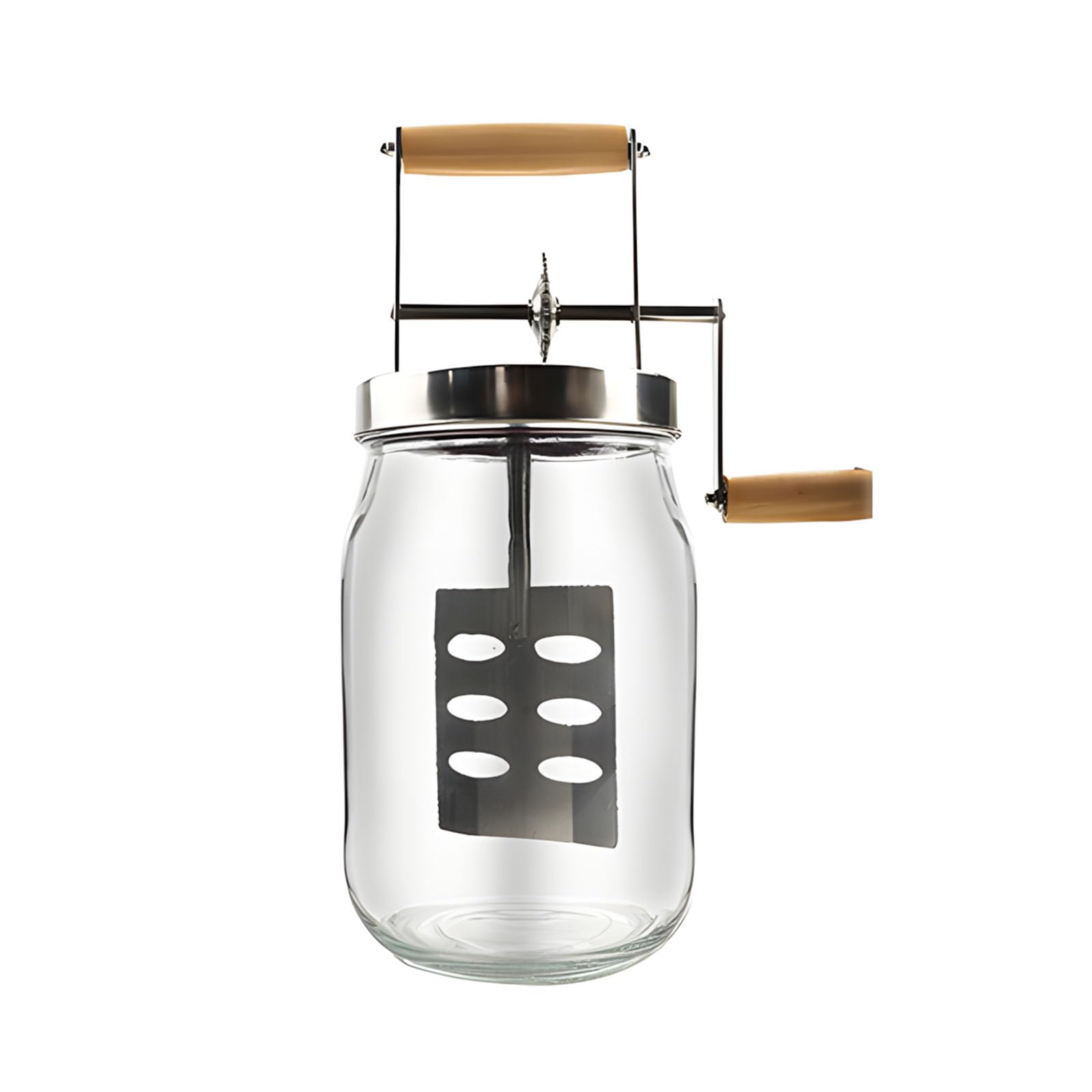 Shurhome Premium Glass Butter Maker with Strainer Top for Handcrafted and Dairy Combining 1500ml Capacity Kitchen Combiner