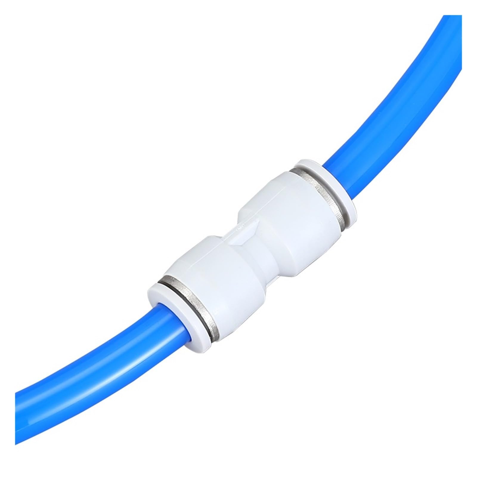 Accesorios neumáticos blancos, acoplamientos for tuberías de aire, 4-16 mm, conector rápido de manguera de plástico, 10/20/50/100 unidades, PU PV(50pcs,PV-10mm)