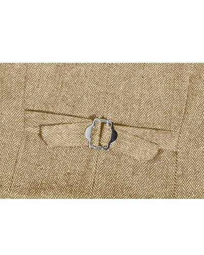 Image of Retro Boys Tweed Vest for Kids Formal Dress Herringbone Suit Vest for Toddler Boy Wedding Waistcoat