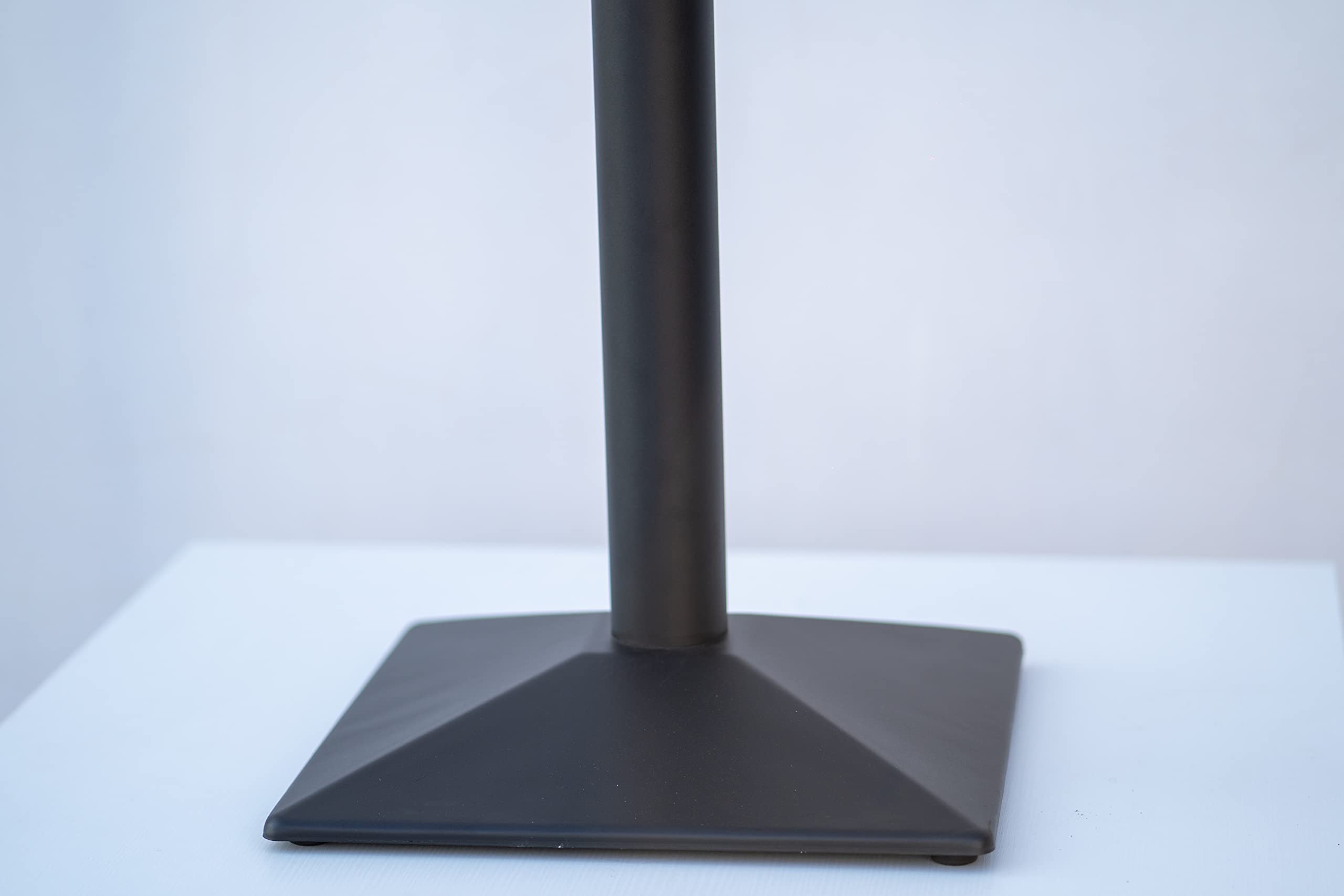 Base da tavolo in acciaio inox - base quadrata per tavolo supporto da tavolo base in acciaio inox gambe quadrato, altezza 72 cm, per tavolo da pranzo (Nero)