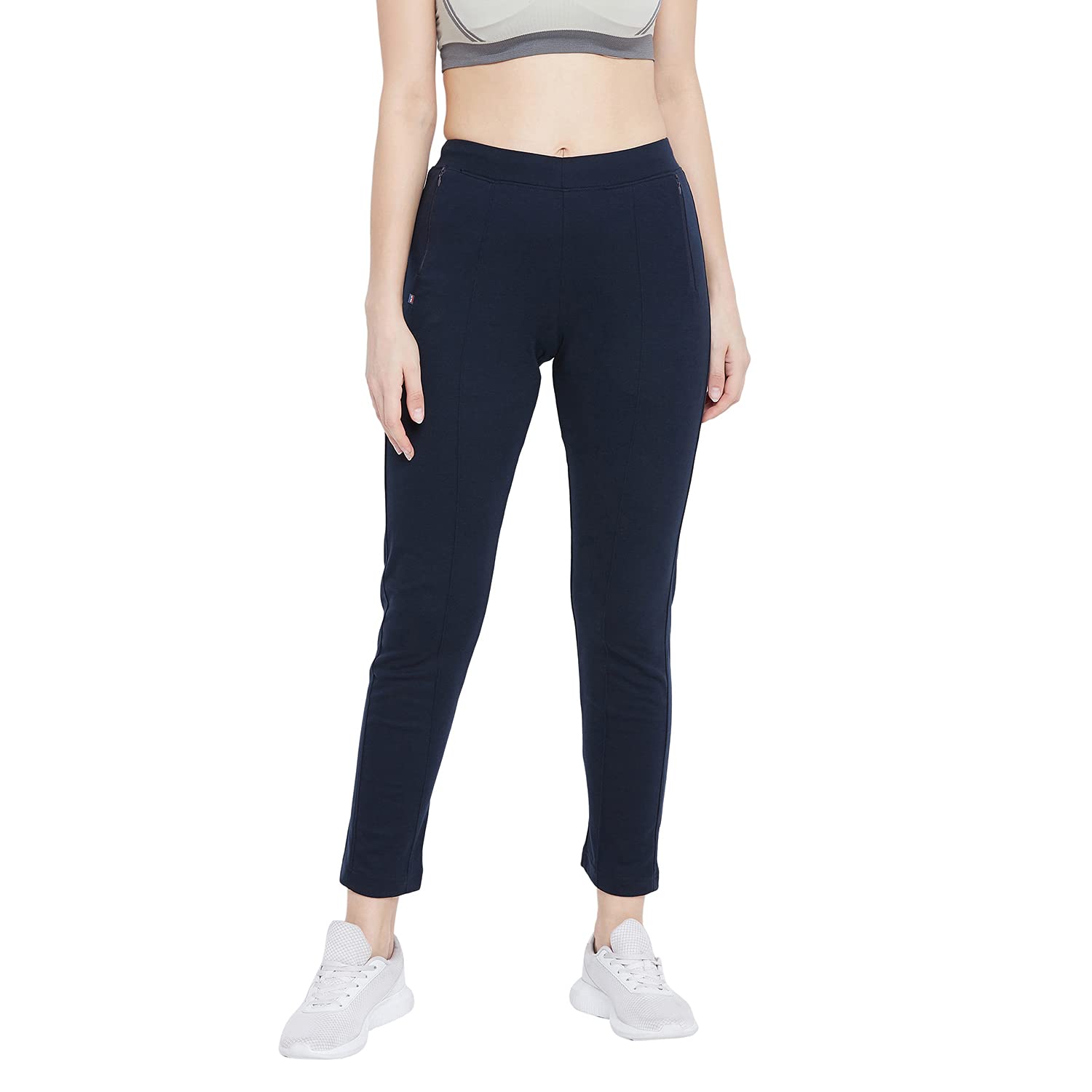 FRENCH FLEXIOUS Navy Blue Cotton Rich Regular fit Jogger,Lounge Yoga Gym wear (FF110207)