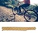 Bike Chain, 8 Speed Half Hollow Bike Speed Chain Lightweight Alloy Steel Cycling Chain External Chamfer Design for Mountain Road Bike Cycling (Gold)
