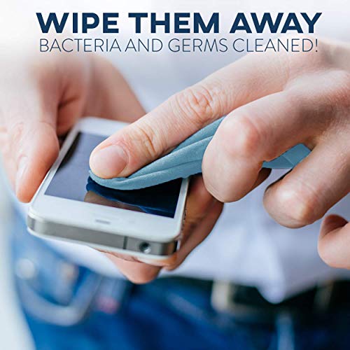 Care Touch Microfiber Cleaning Cloths, 6 Pack - Cleans Glasses, Lenses, Phones, Screens, Other Delicate Surfaces - Large Lint Free Microfiber Cloths - 6"X7" (Blue) #TOP1
