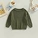 YINGISFITM Toddler Baby Girl Boy Chunky Knit Sweater Long Sleeve Oversized Crewneck Sweatshirt Fall Winter Clothes for Kids (Army Green, 4-5 Years)