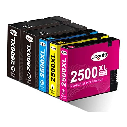 Jagute PGI-2500XL Compatible Canon PGI-2500 XL PGI2500XL Ink Cartridges for Canon Maxify MB5050 MB5150 MB5155 MB5350 MB5450 MB5455 iB4050 iB4150 (2Black/1Cyan/1Magenta/ 1Yellow) Cover