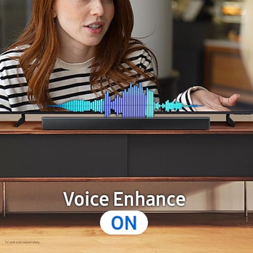 Image of Samsung 370 W 3.1 ch Soundbar with Dolby Audio | DTS Virtual:X | Q-Symphony | Center Speaker | 3D Surround Sound | HDMI ARC | Optical in | Bluetooth | USB | Wireless Subwoofer (HW-B650F /XL, Black)