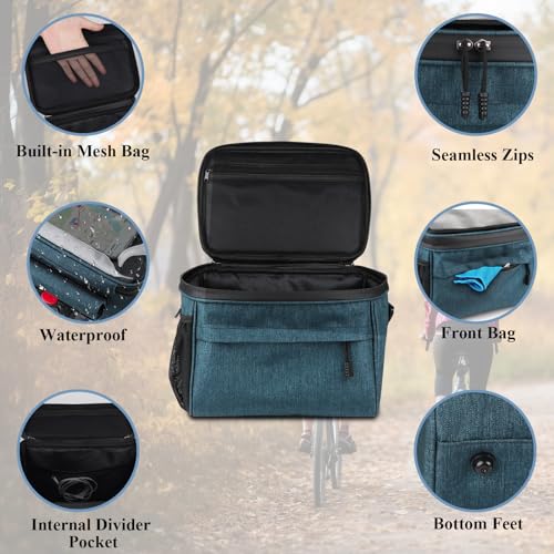 Efuturetime Borsa Manubrio Bici Impermeabile 5.3L