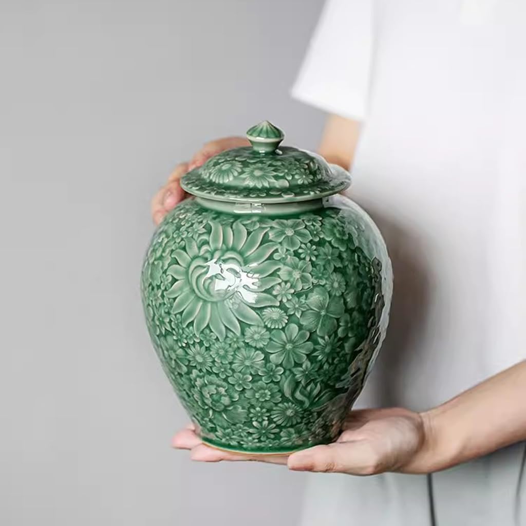 Herbata Celadon Herbata Puszka, Ceramiczna Puszka Zamknięta, Herbata Puszka Do Przechowywania, Herbata Zielona Do Użytku Domowego, Herbata Czarna, Puszka, Herbata Magazyn Kuchenny Pojemniki