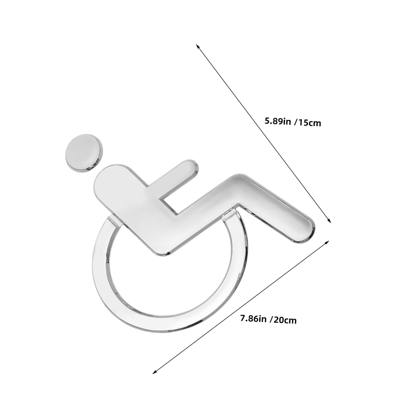 Hemobllo 6 Piezas Señales de Acceso para Discapacitados Adhesivas Indicadores de Baño Adaptado con Símbolo de Silla de Ruedas Resistentes y Duraderas para Hoteles Escuelas y Espacios