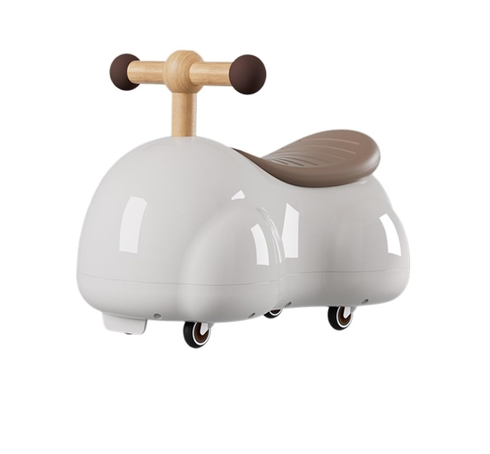SDGBCXD Swing Car, Wiggle Car Ride On Push Peanut Shape with Silent Wheels Sliding Toys for Boys Girls Indoor Outdoor Play Swing Card(Grey)