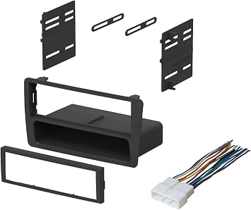Single DIN Car Stereo Radio Mounting Installation Dash Kit for 2001 2002 2003 2004 2005 Honda Civic Dash Kit + Wiring Harness