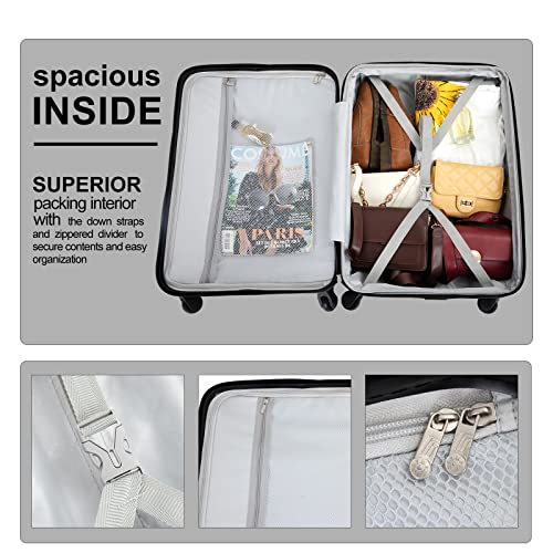 Tripcomp Expandable Luggage Sets, Pc Hardshell Spinner Suitcase Sets With Tsa Lock, 3 Piece Set(20/24/28)(Black) #TOP7