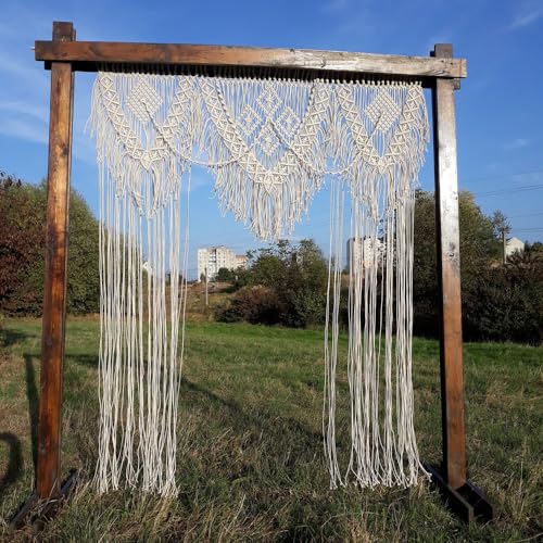 M MANUAL Boho Wedding Arch Boho Chic Macrame Curtain &
