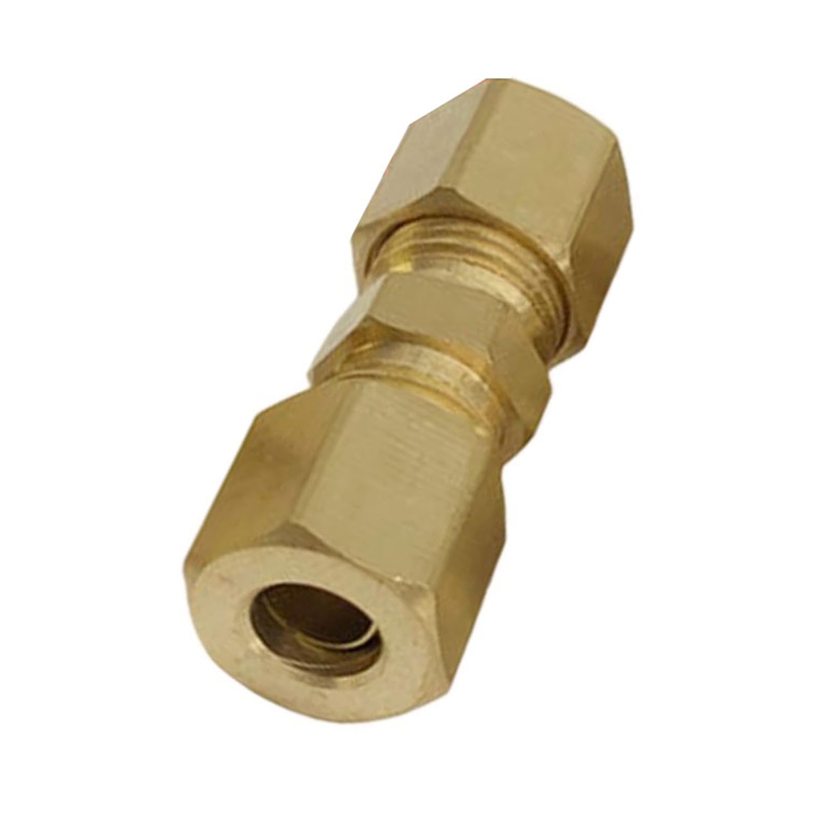 Brass 3/16 Brake Line Connector, Corrosion-Resistant Leakproof Seal for Automotive Repairs High-Pressure Brass Coupling for Automotive Repairs