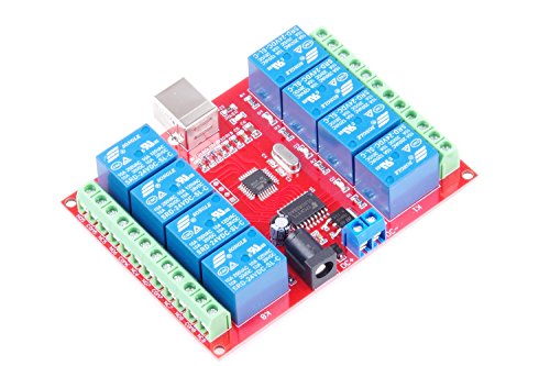 KNACRO SRD-24VDC-SL-C 8-Way 24V Relay Module Free Driver USB Control Switch PC Intelligent