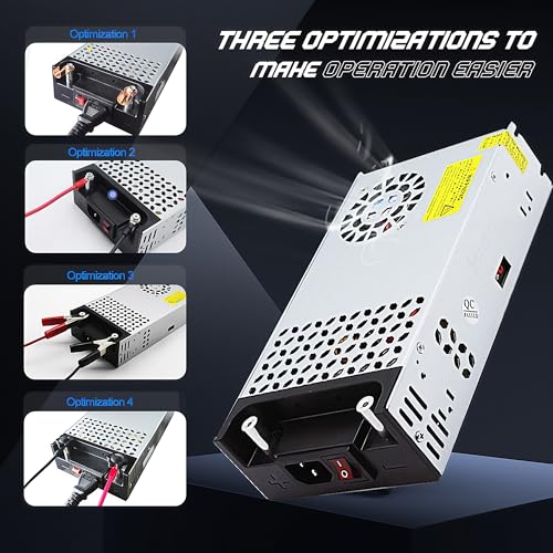 Image of AC to DC 12V 30A 360W Power Supply, Silver, 1 Item, Switching Universal Regulated Converter, AC 110V 220V to DC 12V, SMPS Transformer Driver Adapter for LED Strip Light, CCTV Camera, RV
