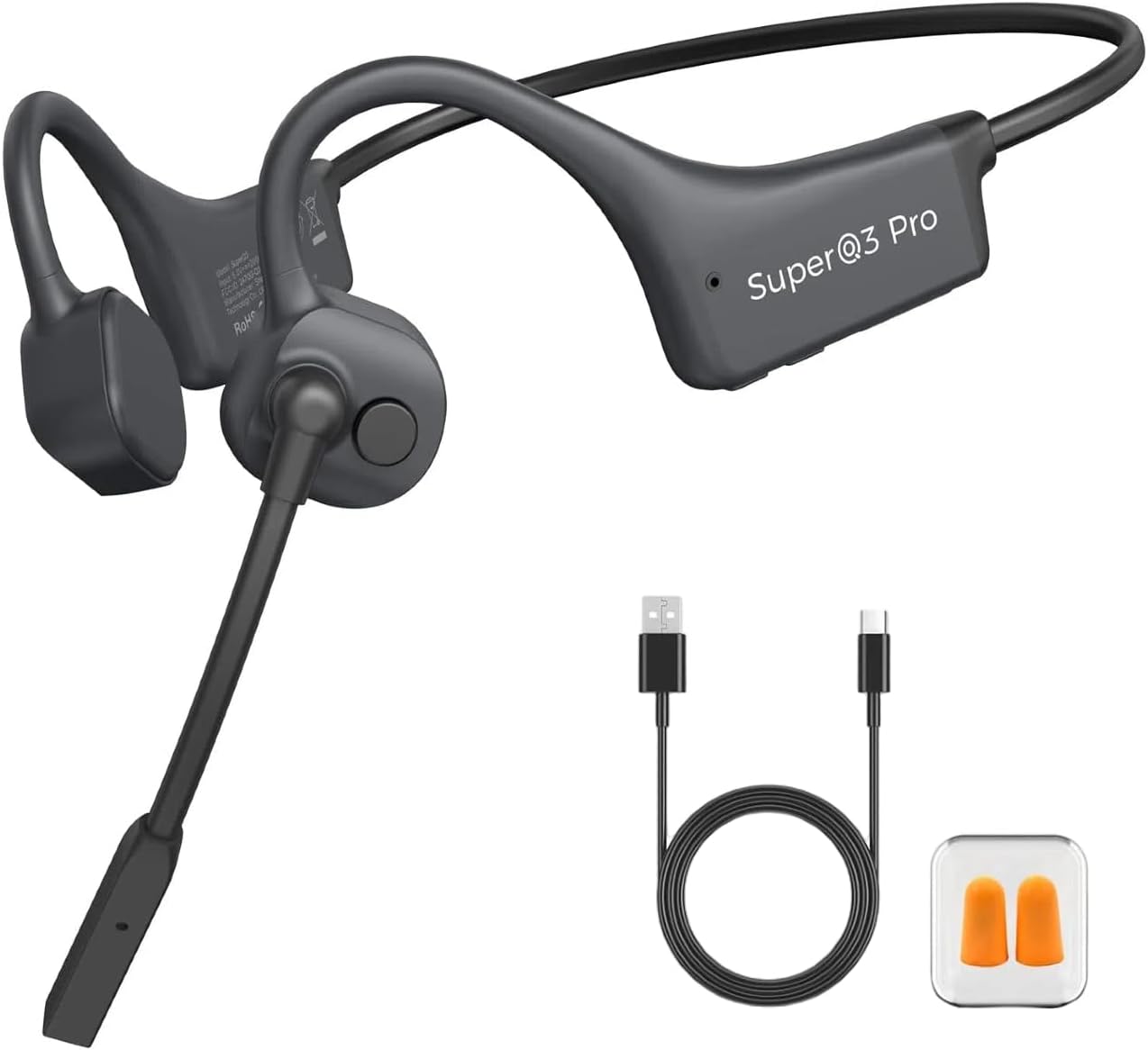 Bone Conduction Bluetooth Headphones with Microphone Wireless Computer Headsets with Mic Noise Canceling Open Ear Large Battery Multi-Point Connection for Working Cycling Driving Meeting Bone Conduction Bluetooth Headphones with Microphone Wireless Computer Headsets with Mic Noise Canceling Open Ear Large Battery Multi-Point Connection for Working Cycling Driving Meeting