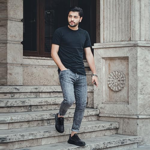 Image of FitVille Wide Shoes for Men Dress Sneakers Casual Oxfords Comfortable Shoes for Men Lightweight Plantar Fasciitis Bunions