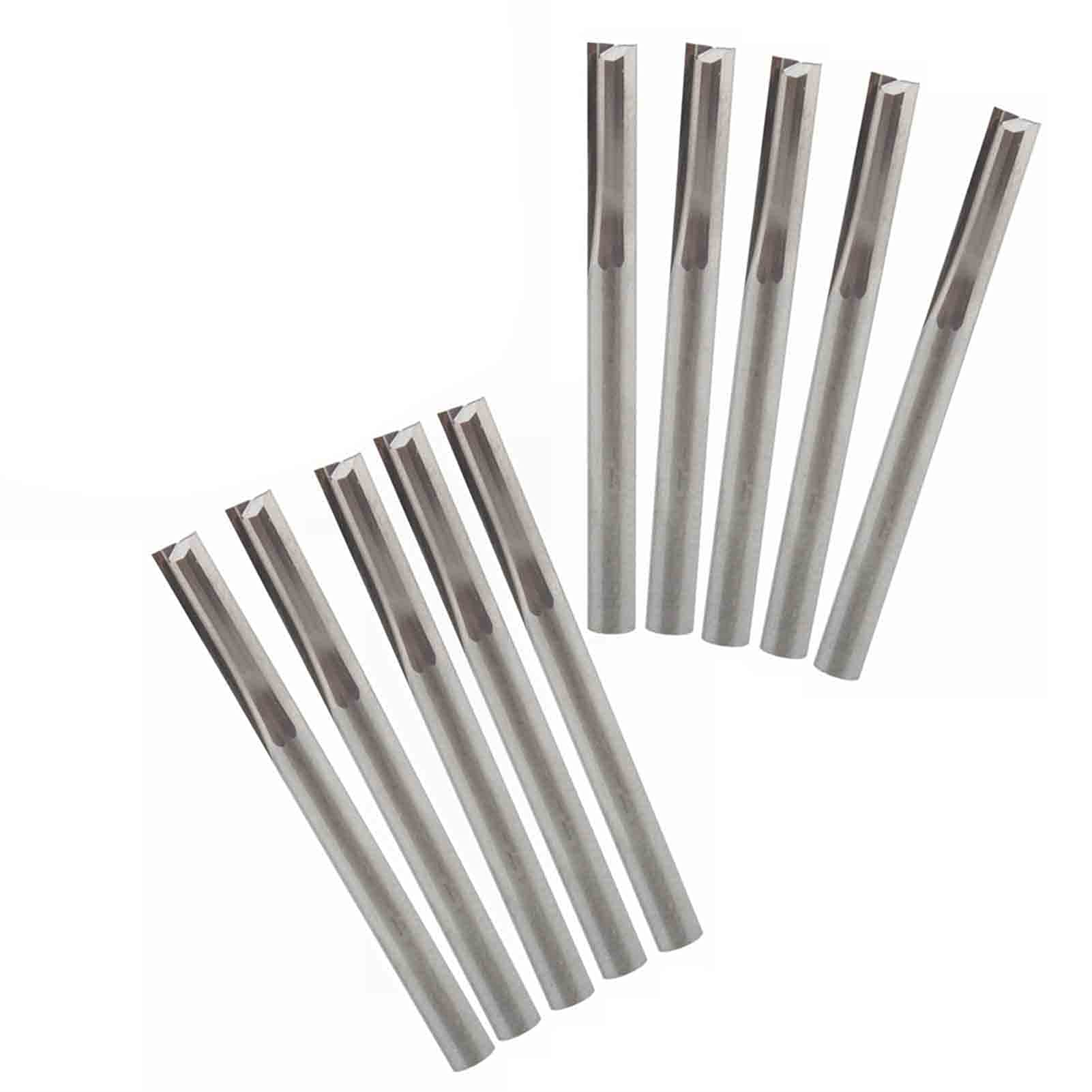 BERWENNY 10pcs 3.175/12mm Double Flutes Carbide End Milling Cutters CNC Router Bit Compatible with Wood Engraving Bit CNC Machine